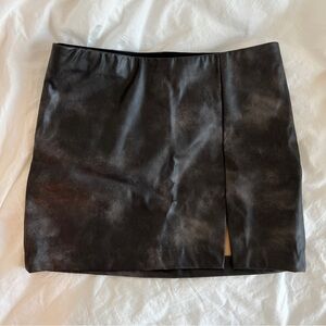 H&M Leather feel Mini Skirt (New without Tag)